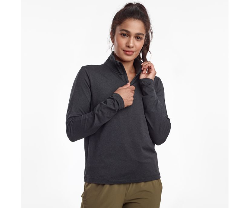 Chaquetas Saucony Sunday 1/4 Zip Mujer Negros | México 340WNBY